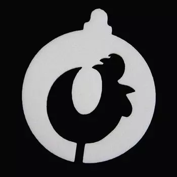 Набор фигурок из пенопласта 'Шар с Петухом' тонк 10*0,3см (уп.10шт