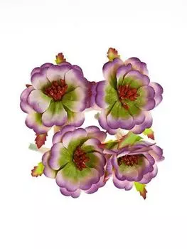 Набор магнолии, 4шт SCB2906 (02 сиреневый/зеленый)