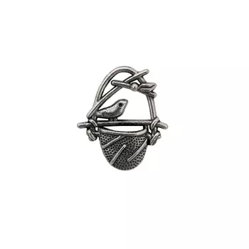 Набор металлических подвесок SCB 250117023 Птичка в корзине 17*22мм, 10шт