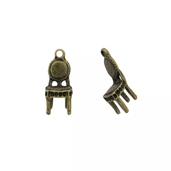 Набор металлических подвесок SCB 250120480b Стульчик медь, 10шт