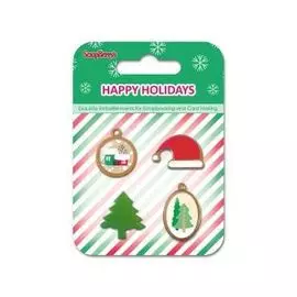 Набор металлических украшений с эпоксидками Зимние Каникулы SCB3409114