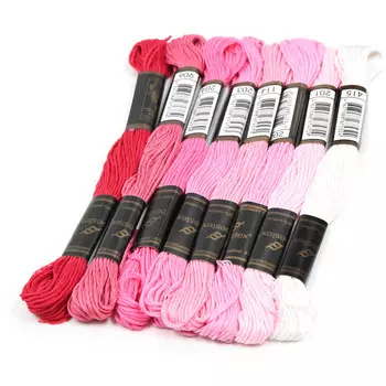 Набор мулине 8шт*8м Bestex, розовый микс (№11)