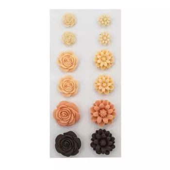 Набор объемных, самоклеющихся цветов, 12шт., Astra&amp;Craft (ARS2078)