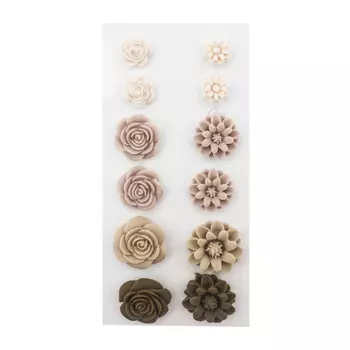 Набор объемных, самоклеющихся цветов, 12шт., Astra&amp;Craft (ARS2075)