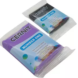 Набор пластики полимерной запекаемой 'Cernit № 1' 56-62 гр. 2 шт (100 черный/941 мальва)