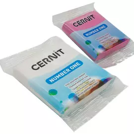 Набор пластики полимерной запекаемой 'Cernit № 1' 56-62 гр. 2 шт (027 белый/922 фуксия)