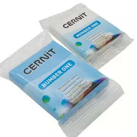 Набор пластики полимерной запекаемой 'Cernit № 1' 56-62 гр. 2 шт (027 белый/214 небесно-голубой)