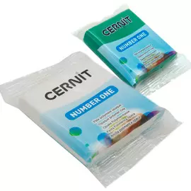 Набор пластики полимерной запекаемой 'Cernit № 1' 56-62 гр. 2 шт (027 белый/600 зеленый)