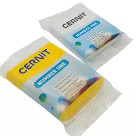 Набор пластики полимерной запекаемой 'Cernit № 1' 56-62 гр. 2 шт (027 белый/700 желтый)