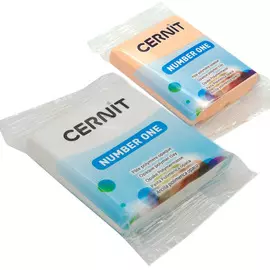 Набор пластики полимерной запекаемой 'Cernit № 1' 56-62 гр. 2 шт (010 белый/423 персиковый)