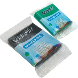 Набор пластики полимерной запекаемой 'Cernit № 1' 56-62 гр. 2 шт (100 черный/600 зеленый)