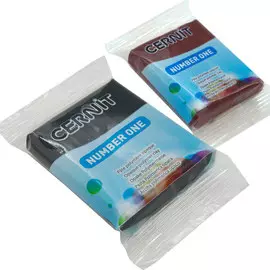 Набор пластики полимерной запекаемой 'Cernit № 1' 56-62 гр. 2 шт (100 черный/800 коричневый)