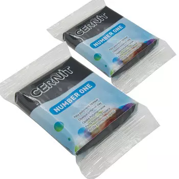 Набор пластики полимерной запекаемой 'Cernit № 1' 56-62 гр. 2 шт, 100 черный