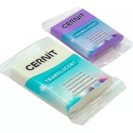 Набор пластики полимерной запекаемой 'Cernit 'TRANSLUCENT' прозрачный 56 гр. 2 шт (005 прозрачный/900 фиолетовый)