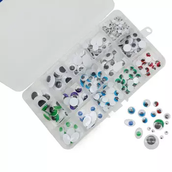 Набор подвижных глазок 5мм-20мм, 292 шт