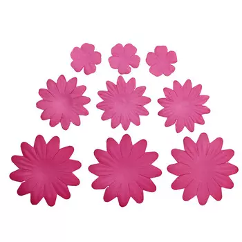 Набор принтованных бумажных цветочков 20мм, 35мм, 50мм 60шт 27444 (27447)