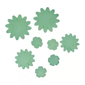 Набор принтованных бумажных цветочков 20мм, 35мм, 50мм 60шт 27444 (27453)