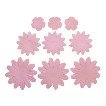 Набор принтованных бумажных цветочков 20мм, 35мм, 50мм 60шт 27444 (27445)