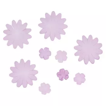 Набор принтованных бумажных цветочков 20мм, 35мм, 50мм 60шт 27444 (27454)