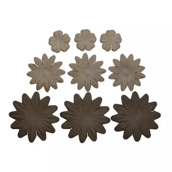 Набор принтованных бумажных цветочков 20мм, 35мм, 50мм 60шт 27444 (27449)