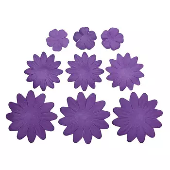 Набор принтованных бумажных цветочков 20мм, 35мм, 50мм 60шт 27444 (27455)