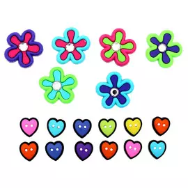 Набор пуговиц 'Цветы и сердца', Dress it up