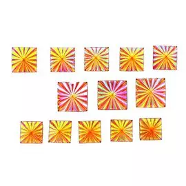 Набор пуговиц 'Квадрат с голографией', 18, 20, 25 мм