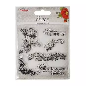 Набор штампов 10,5*10,5см Элегия. Красота - это вечность (англ.) SCB4904020b