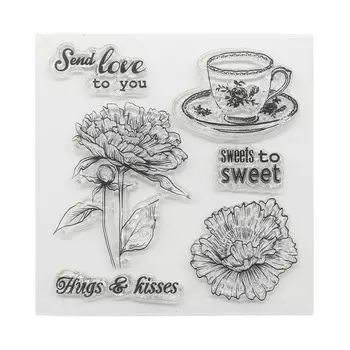 Набор штампов 10,5*10,5см Сладости. Сладкое для сладкоежки (англ.) SCB4904005b
