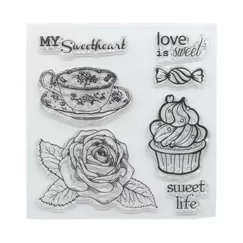 Набор штампов 10,5*10,5см Сладости. Десерт (англ.) SCB4904006b