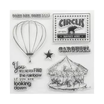 Набор штампов 10,5*10,5см Старый цирк. Карусель (англ.) SCB4904022b