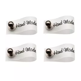 Набор силиконовых бирок с кнопкой 'Hand Made' 1,5*7см, уп.8шт