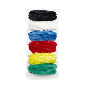 Набор синели для брошей 5мм*1 м, 6 цветов, 6 шт