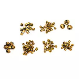 Набор стеклянных бусин 'Роскошный золотой', 95+/-2 шт, Астра