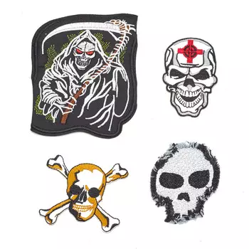 Набор термоаппликаций 'Черепа', 4 шт, Hobby&amp;Pro