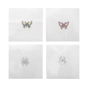 Набор термоаппликаций из страз Бабочки маленькие