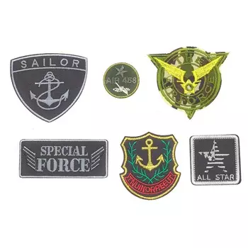 Набор термоаппликаций 'Эмблемы спасателей', 6шт, Hobby&amp;Pro