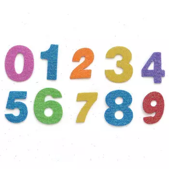 Наклейка К 601 (ЭВА) с блестками (Цифры)