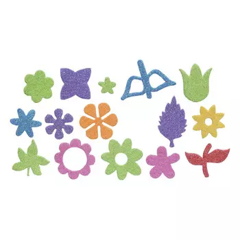 Наклейка К 601 (ЭВА) с блестками (Цветы)