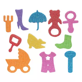 Наклейка К 601 (ЭВА) с блестками (Фигуры)