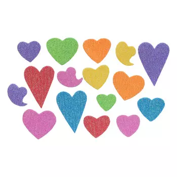 Наклейка К 601 (ЭВА) с блестками (Сердечки)