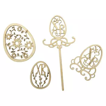 НБ-018/П Набор деревянных заготовок к пасхе 'ХВ ', 4шт/упак, Astra&amp;Craft