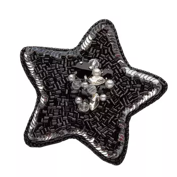 НБР-18002/3 Набор для вышивания бисером: Брошь 'Чёрная звезда'.