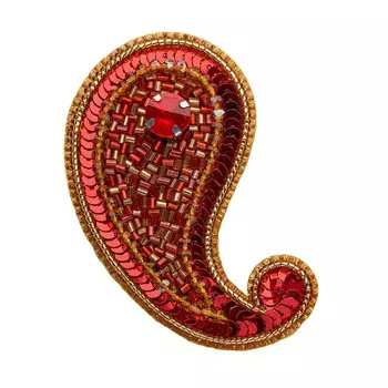 НБР-18009/2 Набор для вышивания бисером: Брошь 'Восточный узор' (красный).