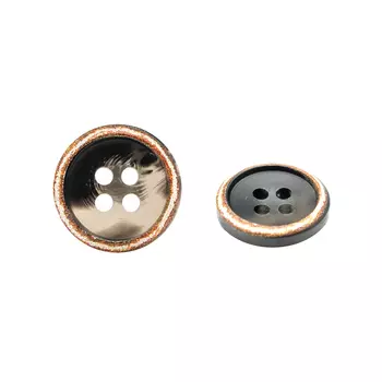 NE143 Пуговица 24L (15мм) 4пр. (Black (черный))