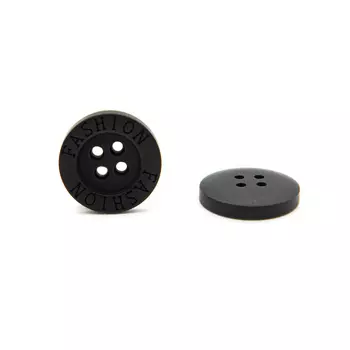 NE77 Пуговица 24L (15мм) 4пр. (Black (черный))