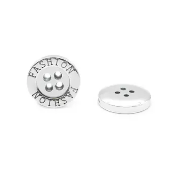 NE77 Пуговица 24L (15мм) 4пр. (Silver (серебристый))