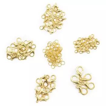 NIT020 Набор фурнитуры для украшений, золото, Астра