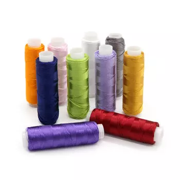 Нить вискозная 120D/2, 182,9м, 10шт/набор Астра (ассорти №1)