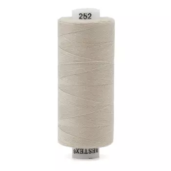 Нитки 40/2 универсальные, 400ярд, Bestex (252 серый-крем)